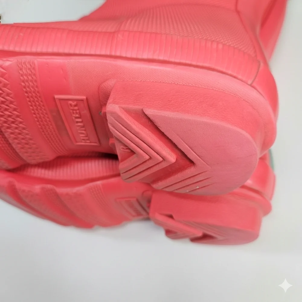 Hunter EU 36 US 4/5 Boots Pink Rubber Rainboots Winter Waterproof Reinforced